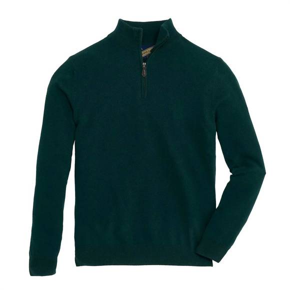 NEW ONWARD RESERVE james cashmere 1/4 zip sweater in botanical garden - Picture 1 of 1